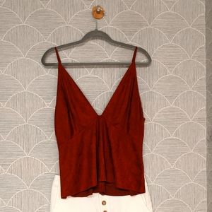 Lush Faux Suede Tank Top